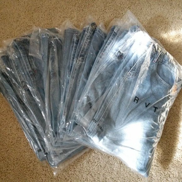 REVOLT JEANS SKIRT!... Blue Front Zip 5 Pocket Denim Straight Skirt - Picture 2 of 7